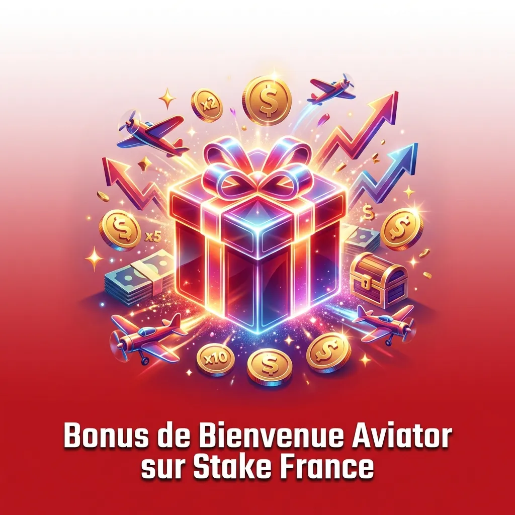 Stake France welcome bonus page showing Aviator game promotional offers and deposit requirements