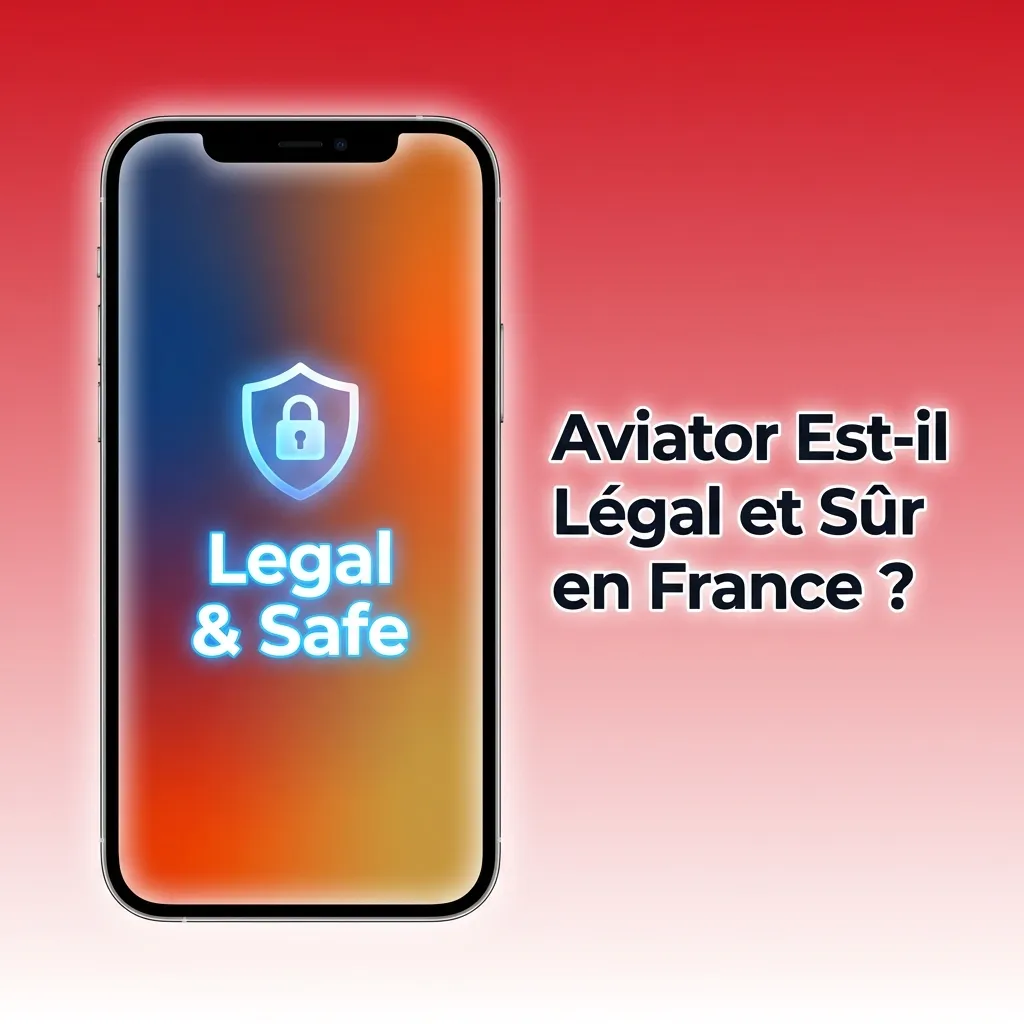 Aviator game interface showing legal certification badges and security features for French online casino players