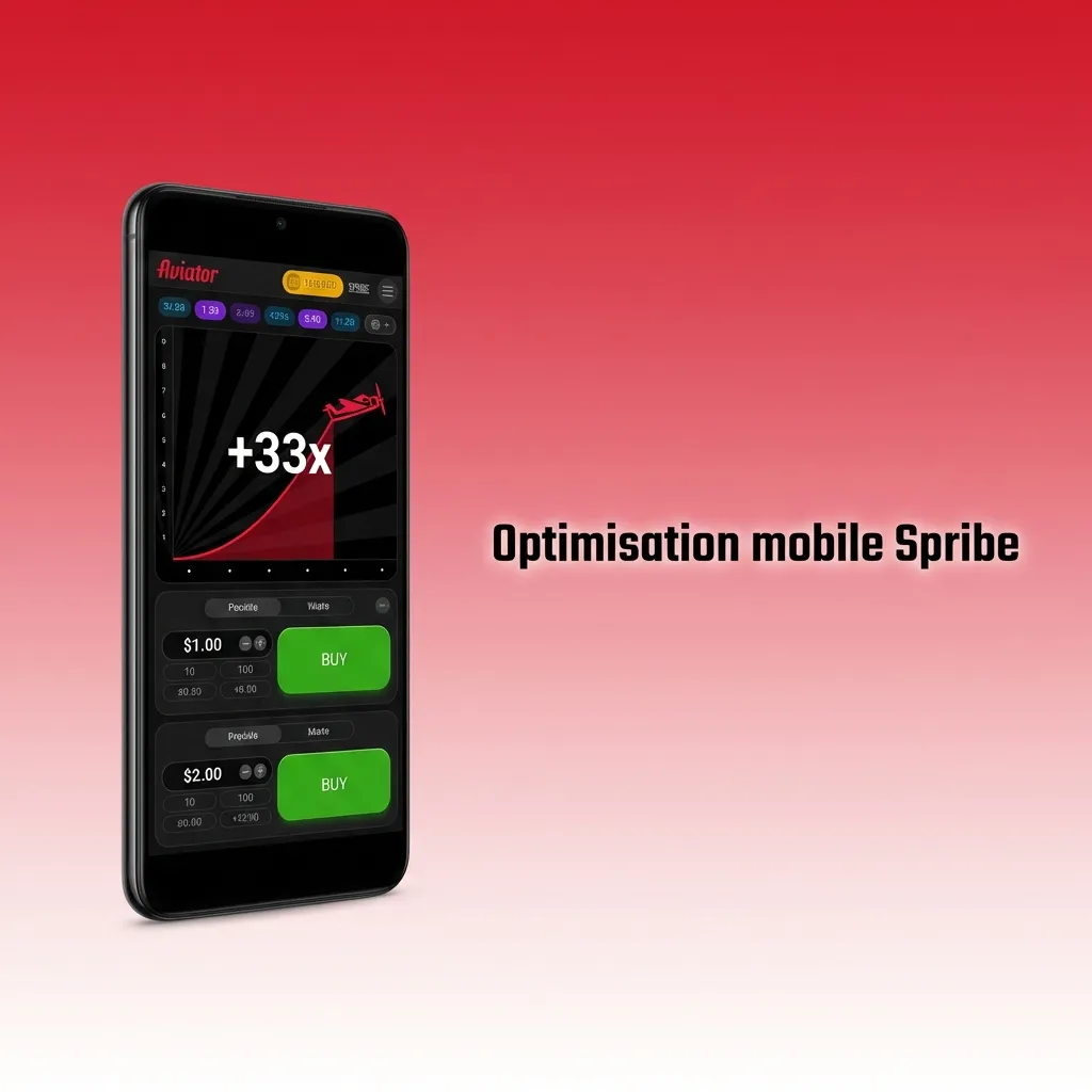 Smartphone displaying Spribe's mobile-optimized Aviator game interface with responsive HTML5 design and touch controls